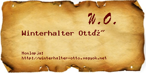 Winterhalter Ottó névjegykártya
