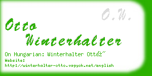 otto winterhalter business card